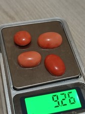 4 Grandi Cabochon Corallo Giapponese Momo