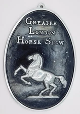 VINTAGE GREATER LONDON HORSE SHOW PRESENTATION PLAQUE TROPHY WALL HANGING