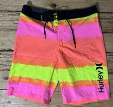 Hurley Boy's Size 16/18 Neon Multicolored Phantom 4 Way Board Shorts - NWOT