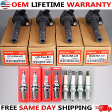 4 Pack Oem Uf582 Ignition Coils Spark Plugs For 2006-2011 Civic 1.8l L4 E1082