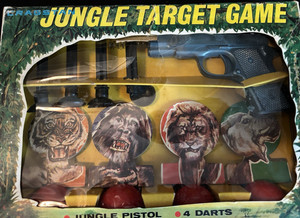Cragstan Jungle Target Game Set w/ Jungle Pistol, 4 Darts & 4 Animal Targets