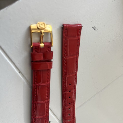 Chopard 14mm Red Alligator Watch Band Strap - Bild 2 von 3