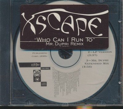 Xscape: Who Can I Run To (Mr. Dupri Remix) 3-Track PROMO + Hype Sticker MUSIC CD