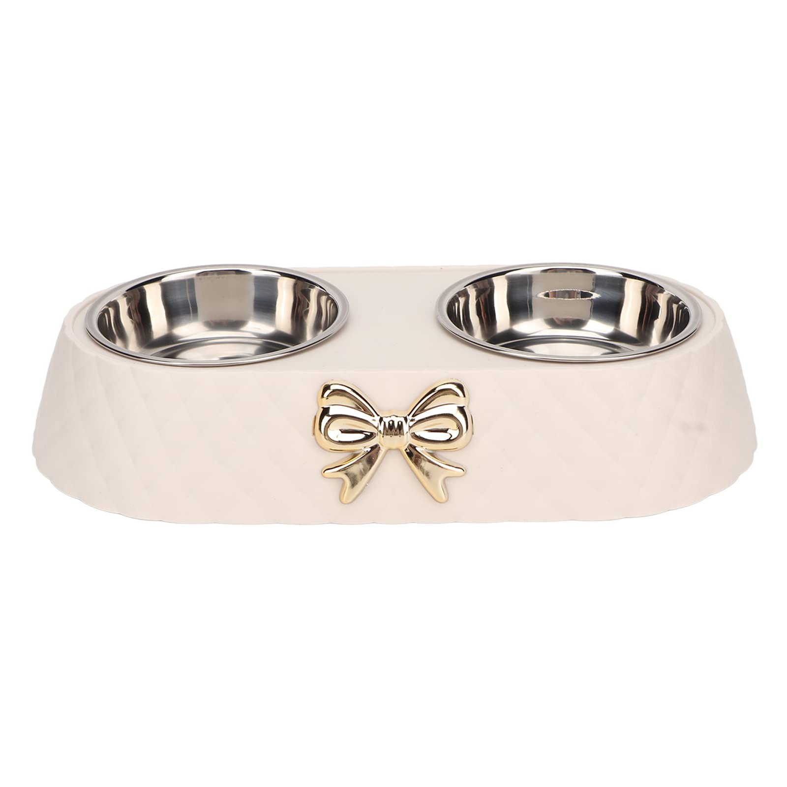 Pet Dog Bowls, Stainless Steel Dog Bowl with Non Skid Silicone Mat Pet Food S...