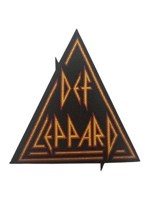 Def Leppard Triangle Battle Jacket Sew On Woven Patch - CUT-OUT OFFICIAL 18-4