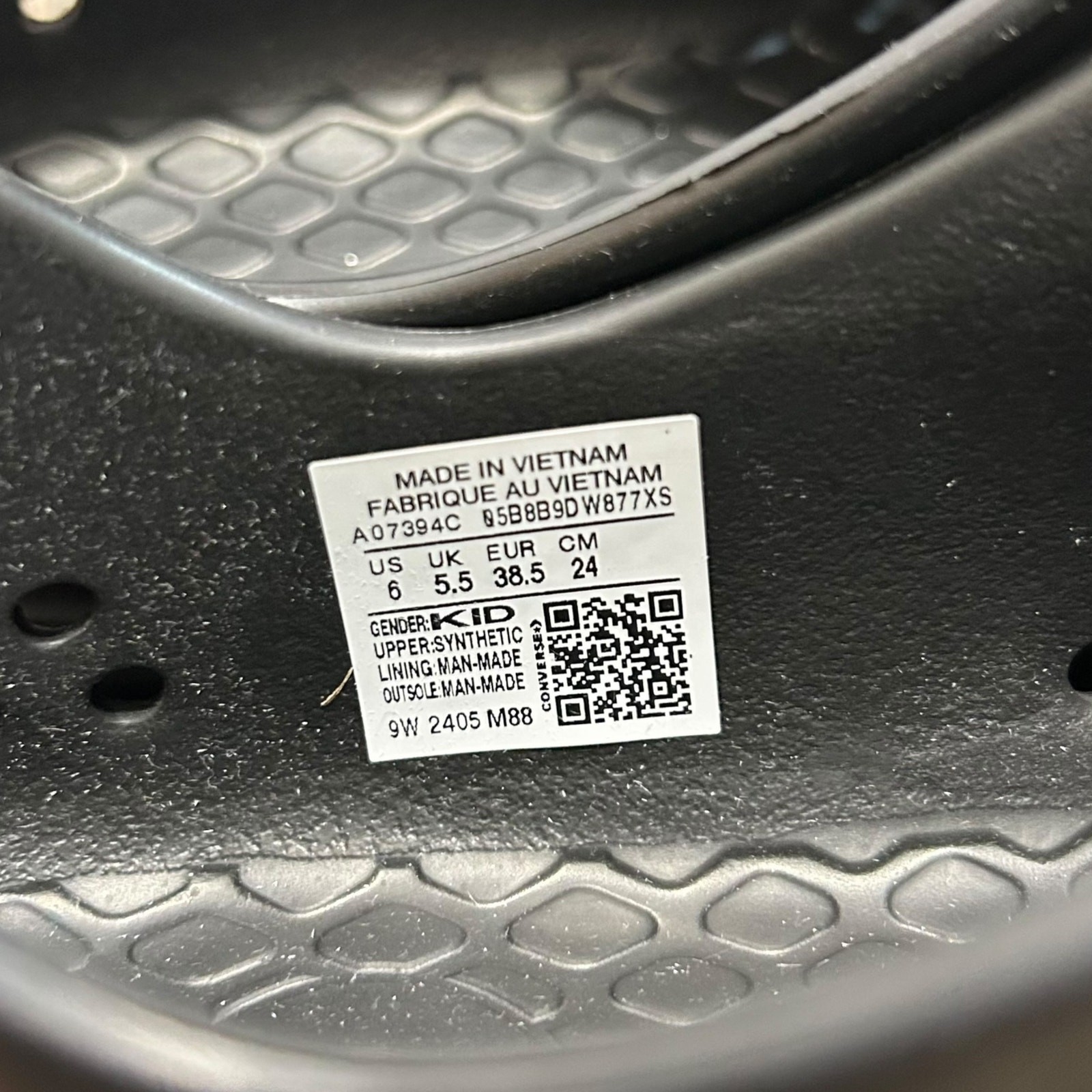 Converse All Star Chuck Taylor Play Lite CX Slip Ons NIB Youth Sz 6 Black White thumbnail 6