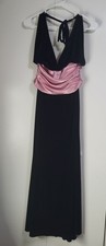 Jessica McClintock Gunne Sax VTG 90's Black Velvet Halter Dress Whimsigoth Glam