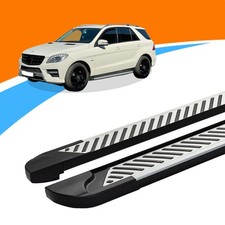 Trittbretter passend f&uuml;r Mercedes ML W166ab06/2011-02/2015 LINE Silber mit ABE