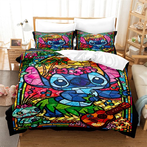 Stitch Single/King Single/Double/Queen/King Size Bed Quilt/Doona/Duvet Cover Set - Foto 3 di 19