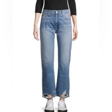DENIMIST Joni Mid-Rise Distressed Straight Je...
