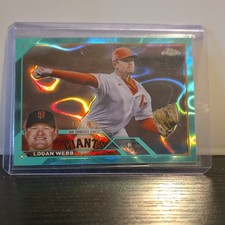 Topps Chrome Logan Webb Aqua Parallel San Francisco Giants #32 /199