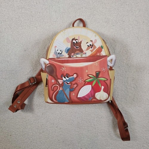 Loungefly Disney Pixar Ratatouille Cooking Pot Mini Backpack Remy Emile Brown