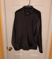 adidas Men's Black Track Jacket M Full Zip Lightweight Activewear