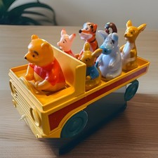 1970s Winnie the Pooh and Friends shape sorting truck pull toy
