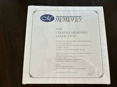 Creative Memories 12''x12'' Square Corner Border Refill RCM-12SC 10 Pages 5 Sheets