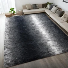 DweIke Luxury Fluffy Kids Rugs for Living Room Bedroom, 6x9 Large Shaggy Blac...