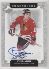 2018-19 Upper Deck Chronology Franchise History Steve Larmer #FH-CH-SL Auto 00b6