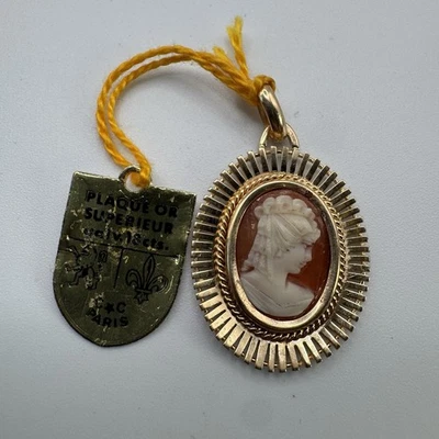 Pendentif Camée Plaque Or  - Ancien Stock De Bijoutier - Photo 1/2