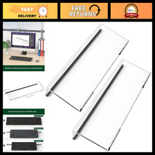 Ergonomic Acrylic Keyboard Stand Holder - Comfortable Desktop Riser Tray 2 Pack,