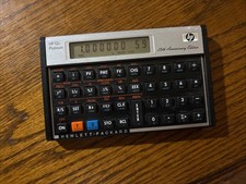Hewlett Packard HP 12C Platinum 25th Anniversary Edition Calculator. Works  