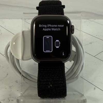 Apple Watch Series 9 41mm Graphite Stainless Steel Case Unlocked #A9