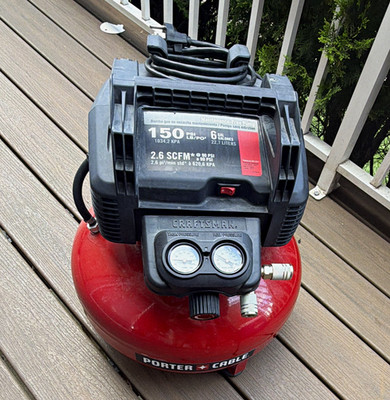 PORTER-CABLE C2002 6 Gal 150 PSI Oil-Free Pancake Air Compressor 120V