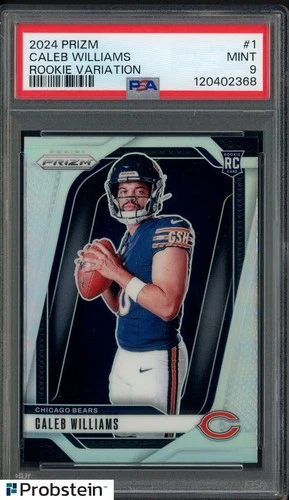 2024 Panini Silver Prizm Rookie Variation #1 Caleb Williams Bears RC PSA 9