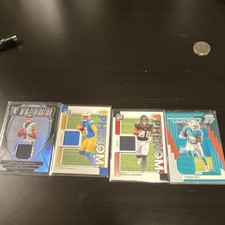  Panini Relic Card Lot - Jordan Travis, Tre Harris, Jayden Higgins, Tyreek Hill
