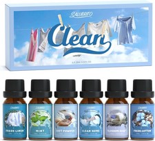 Salubrito Clean Essential Oils Set for Diffuser, Candle & Soap Making, 6 Scents 