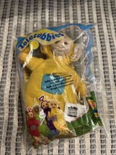 New Vintage Teletubbies Yellow Laa-Laa Plush Clip On Keychain 1999 Burger King