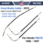 For Honda TRX70 Upper Lower Front Brake Cable Kit Left&Right 1986-1987 3PCS/SET