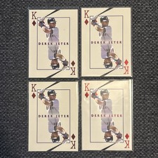 🔥(4) Card Lot 2000 Pacific Trading Cards King of The Diamond Derek Jeter 🔥