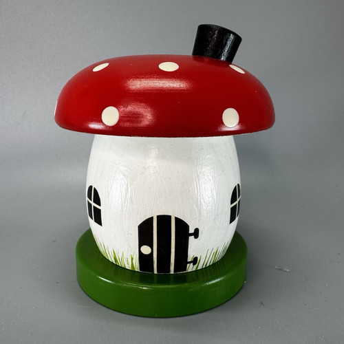 Vtg 1980s German Incense Smoker MUSHROOM HOUSE Germany Democratic Republic