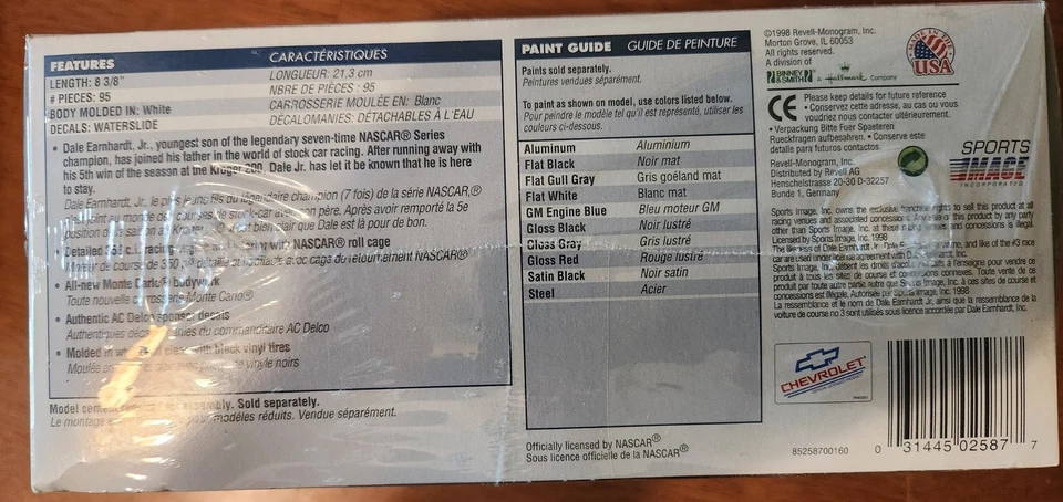 Dale Earnhardt Jr. AC Delco Monte Carlo 1/24 Scale Sealed NIB - Image 2 of 3