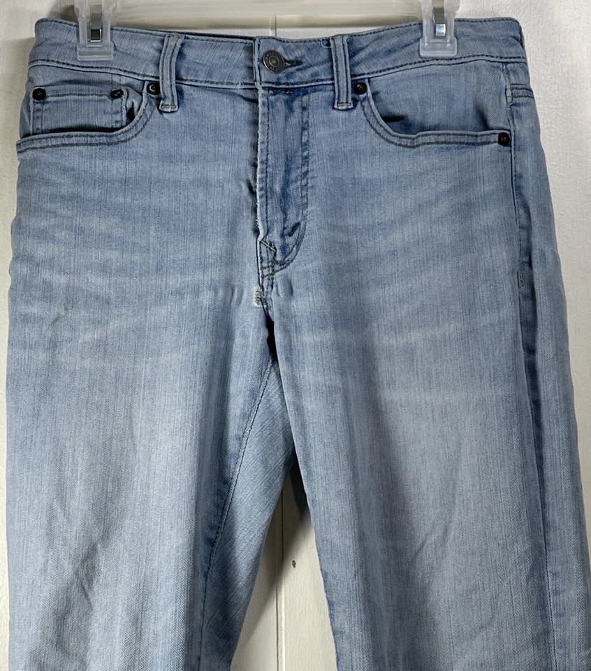 Pantalones de mezclilla American Eagle para hombre 29x30 azul lavado claro siguiente nivel flexible calce ajustado recto Foto 2 de 4