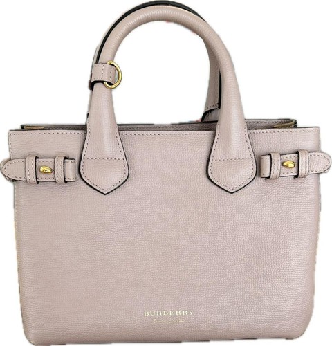 Burberry Banner Bag Dusty Pink Leather Crossbody Shoulder Bag