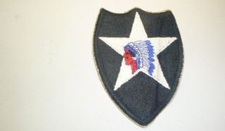A U S Army 2nd Division Cut Edge Snow Back Patch Glow