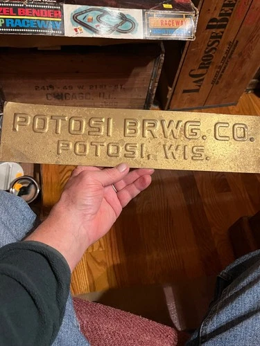 Vintage Potosi BRWG. CO. Stamped metal sign Potosi beer brewing