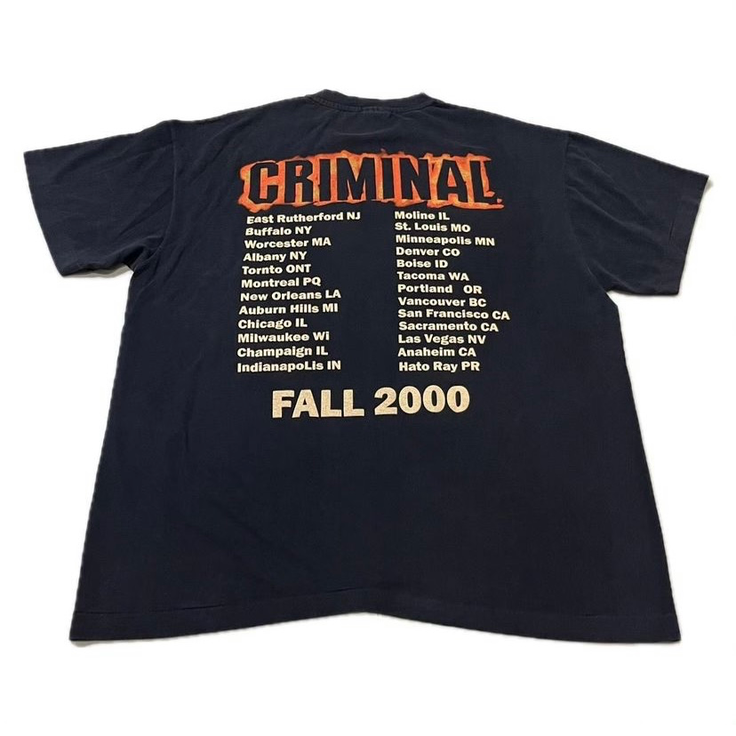 ミュージシャン '00s EMINEM criminal tour T-shirt 00s Eminem criminal tour T-shirt