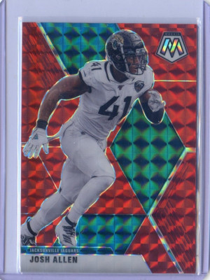 2020 Panini Mosaic Red Parallel Prizm NO. 102 Josh Allen - Jacksonville Jaguars