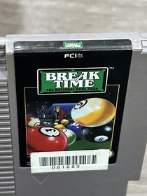 Break Time NES Game The National Pool Tour Nintendo Cartridge 1993 Tested Works