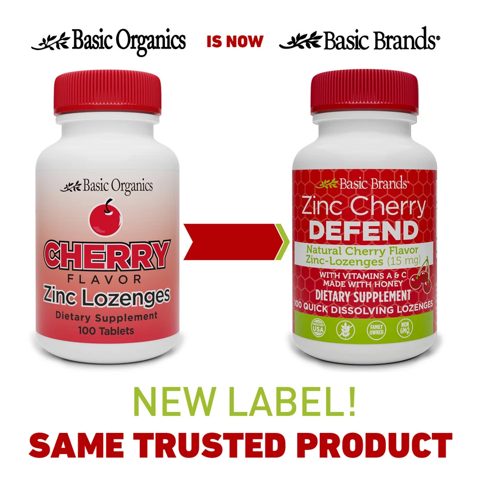 Pastillas de zinc Basic Organics (sabor cereza) Foto 4 de 4