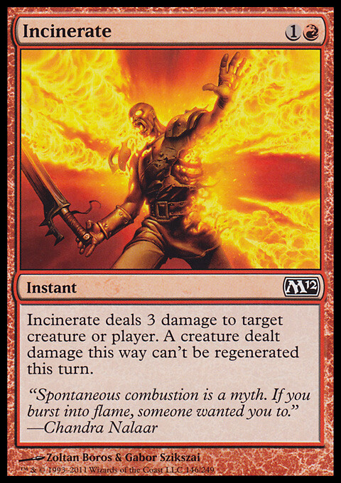 MTG Magic the Gathering Incinerate (146/256) Magic 2012 LP