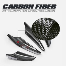 For Mitsubishi Evolution 10 Var Style Carbon Fiber Front Bumper Canard 4pcs