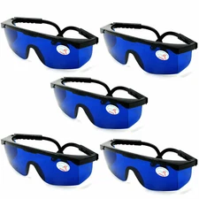 5pcs Red Laser Safety Glasses 650nm 660nm Eye Protection Goggles Blue Lens