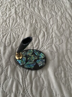 Vintage Paua Shell Lucite Stifthalter Mid Century Shellart Abalone