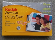 Kodak Premium Picture Paper 4 x 6" 75 Sheets Satin Inkjet Printers Compatible 