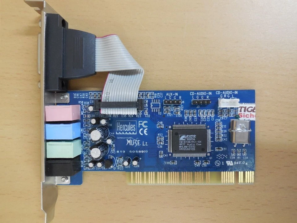 Hercules Gamesurround Muse Lt World 4.1 channel CMI8738 Retro PCI Soundkarte*s12 - Bild 2 von 3