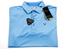 Callaway Opti-Dri M Cooling Swing Tech Blue Check Golf Polo UPF Wicking NEW