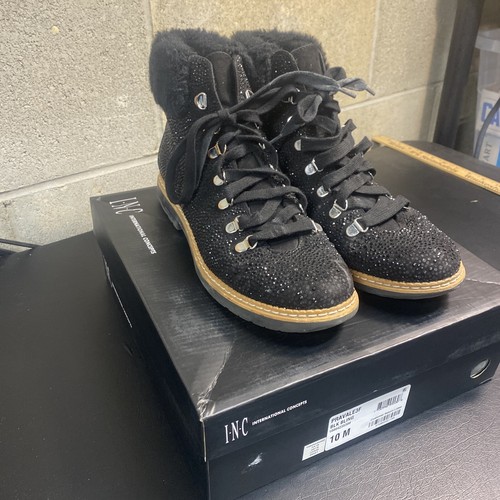 Black Hiker Bling Boots | eBay